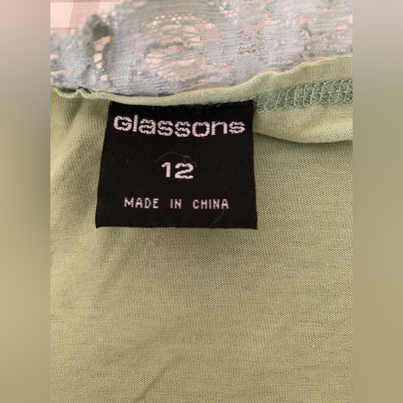 Glassons 95% Cotton Light Green Camisole Size 12 - Picture 3 of 5